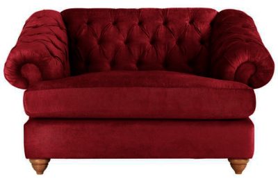 Heart of House Somerton Fabric Loveseat Chair - Berry
